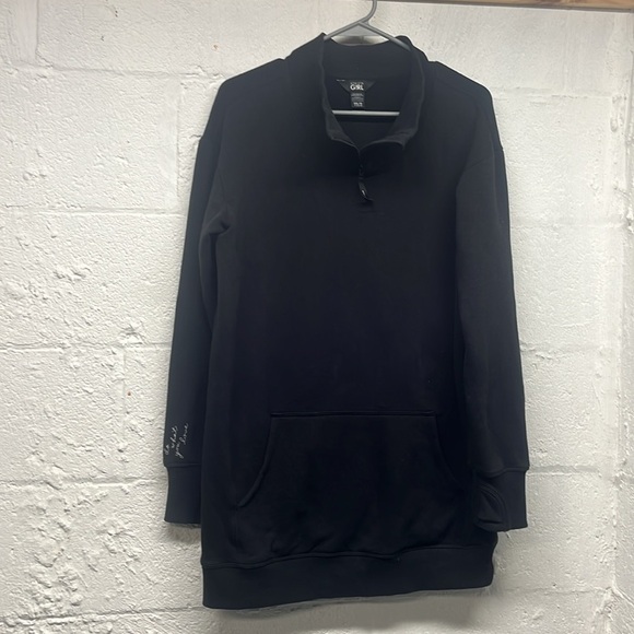 Athleta Girl Retroactive Half Zip sz XXL/16 black - Picture 3 of 9